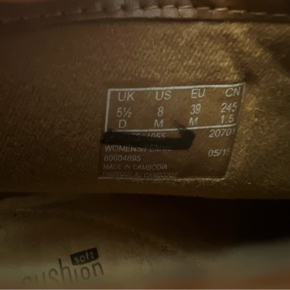 Clarks Almond Toe Cognac Ankle Leather Booties - Picture 5 of 5